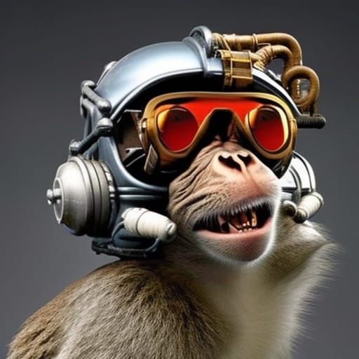 Monkey Wins Race in Space with Steampunk Engine