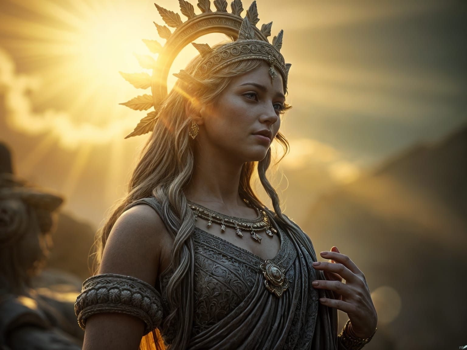 Gaia: Hyperrealistic Greek Earth Goddess Portrait