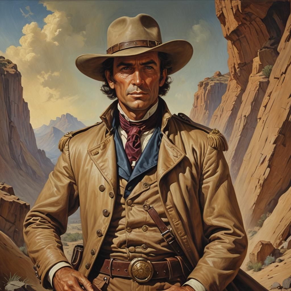 Victorian Explorer Portrait in Oil Painting Style