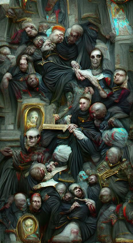 Undead Priest in Renaissance Painting Style