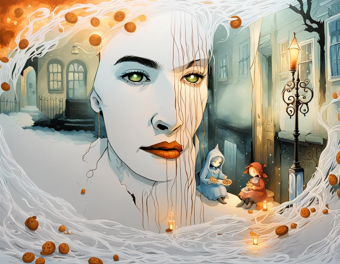 Witches' Midnight Snack: Rococo Fantasy in a Dark Alley
