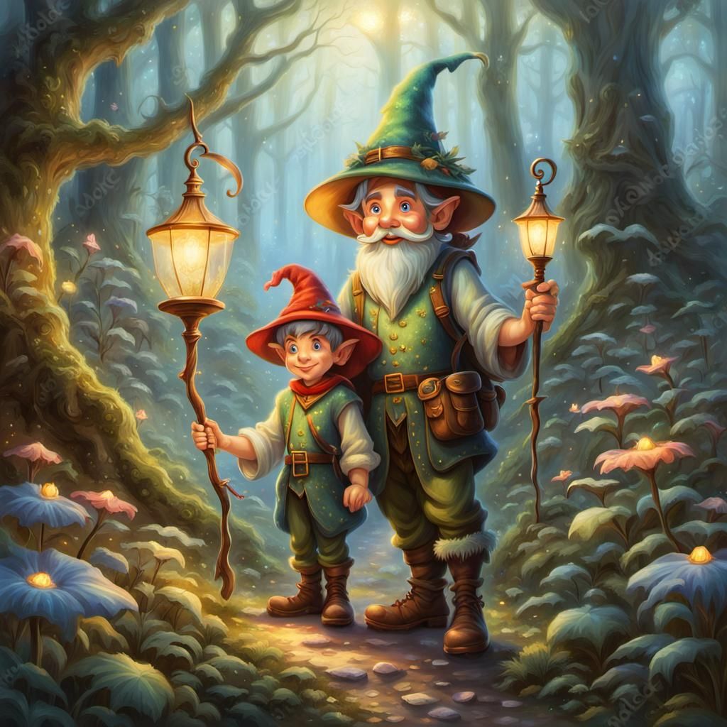 Elf Master and Apprentice in Fairy Forest