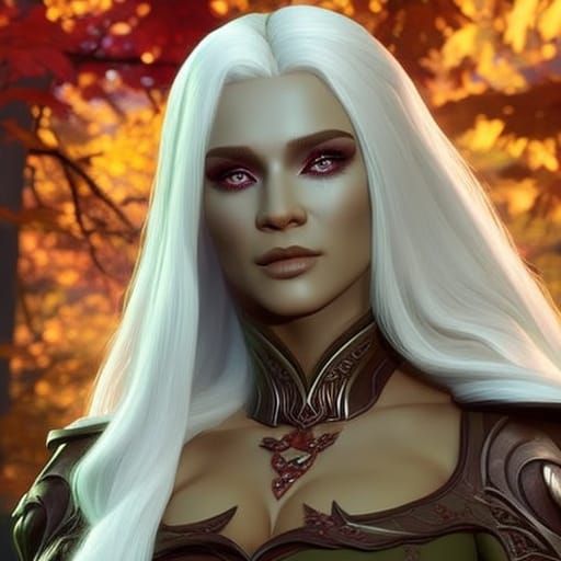 Enchanting Elf Portrait in Autumn Twilight