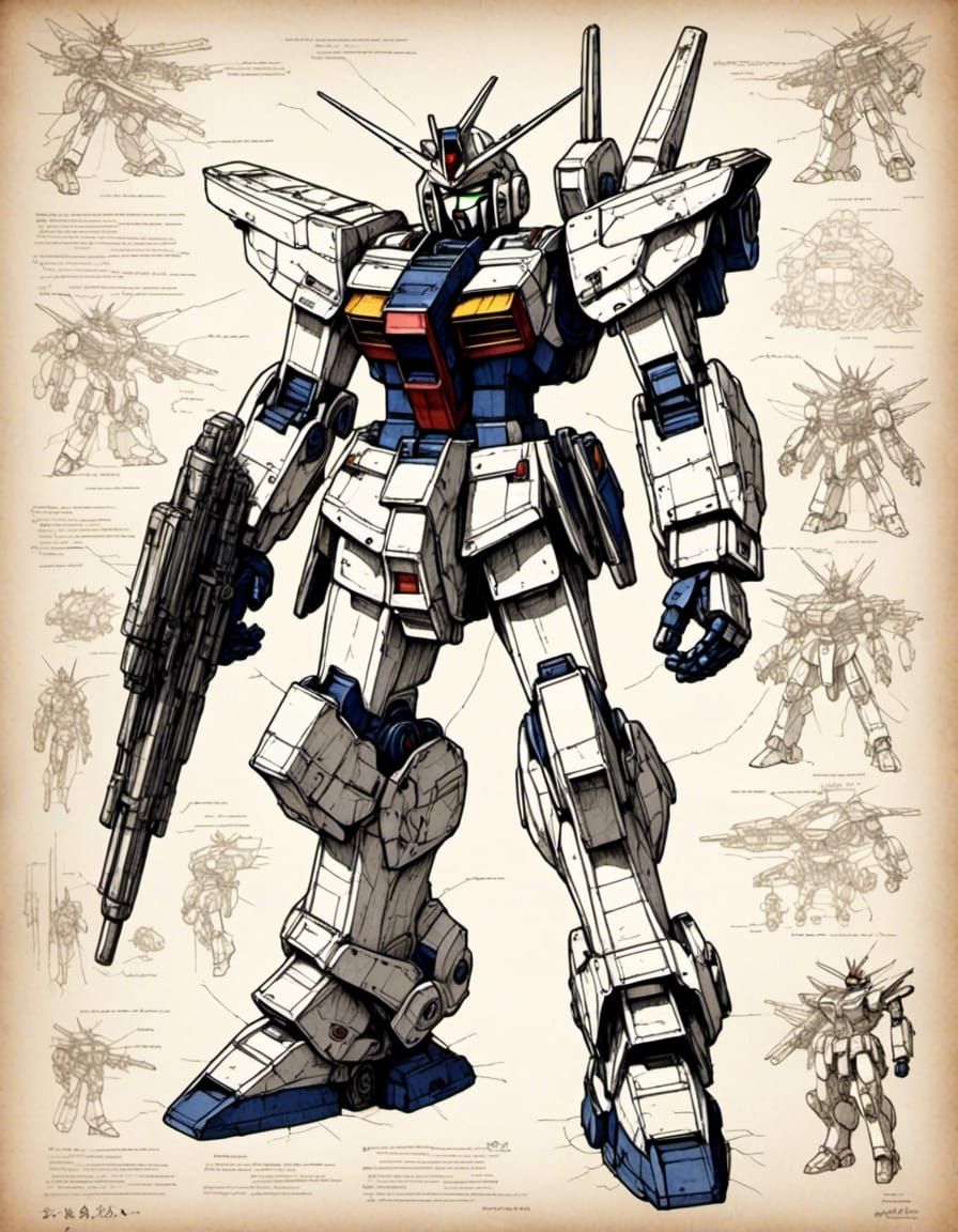 Realistic Schematic of Advanced Gundam Combat Mech