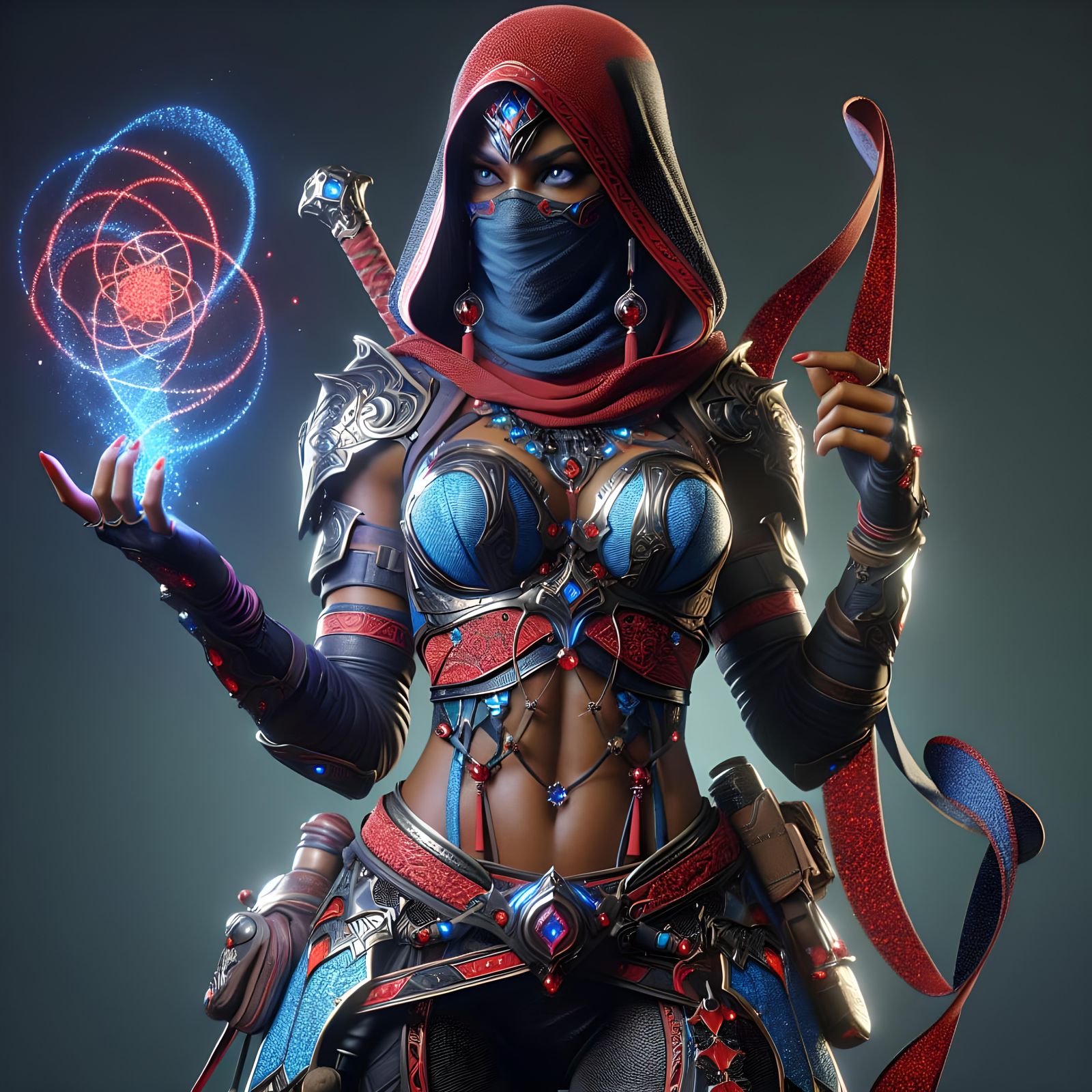 Middle-Eastern Warrior in Photorealistic CGI Fine Art