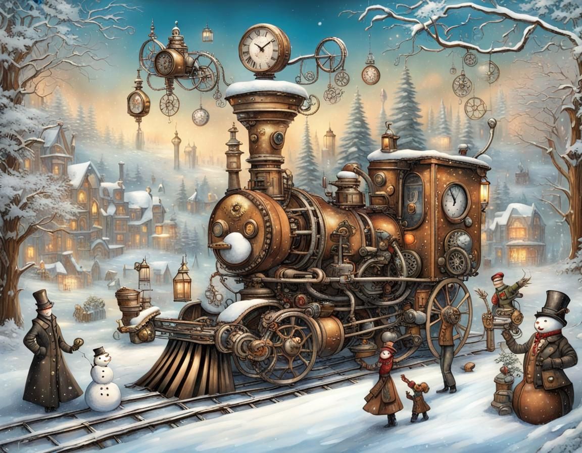 Steampunk winter wonderland