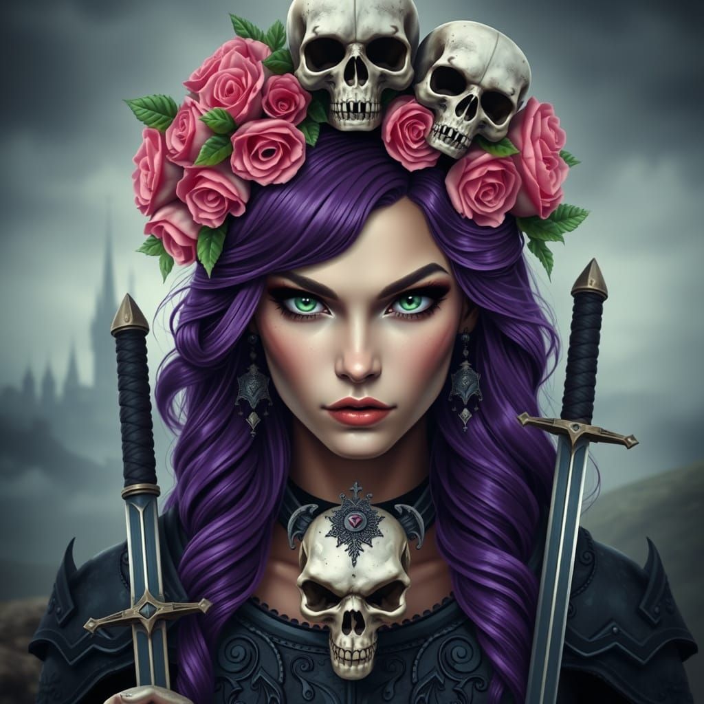 Ethereal Queen with Regal Gothic Style