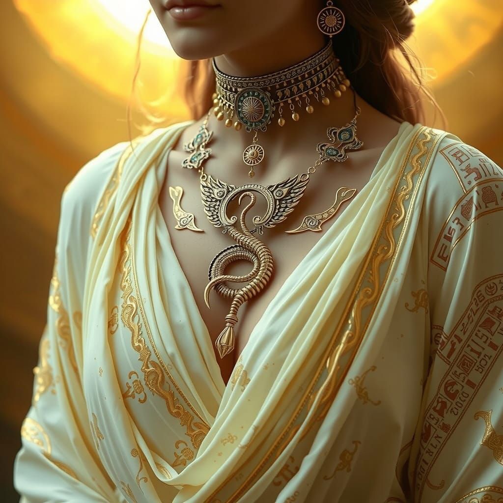 Ancient Egyptian High Priestess in Dark Surrealism