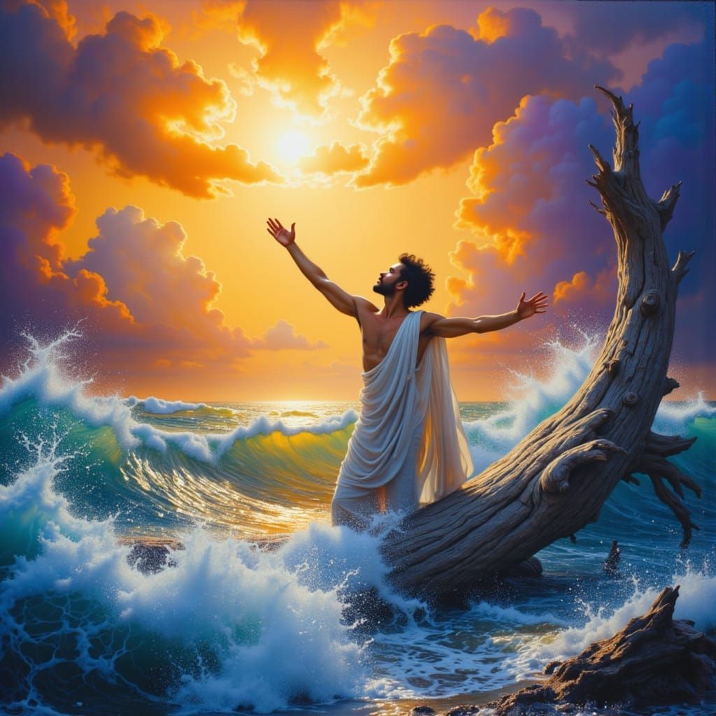 Hope Amidst the Storm: A Photorealistic Illustration