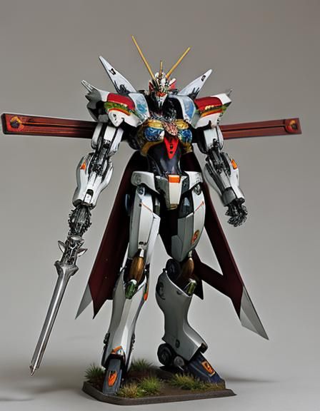 Crucifix Mecha: A Detailed Robotic Sculpture