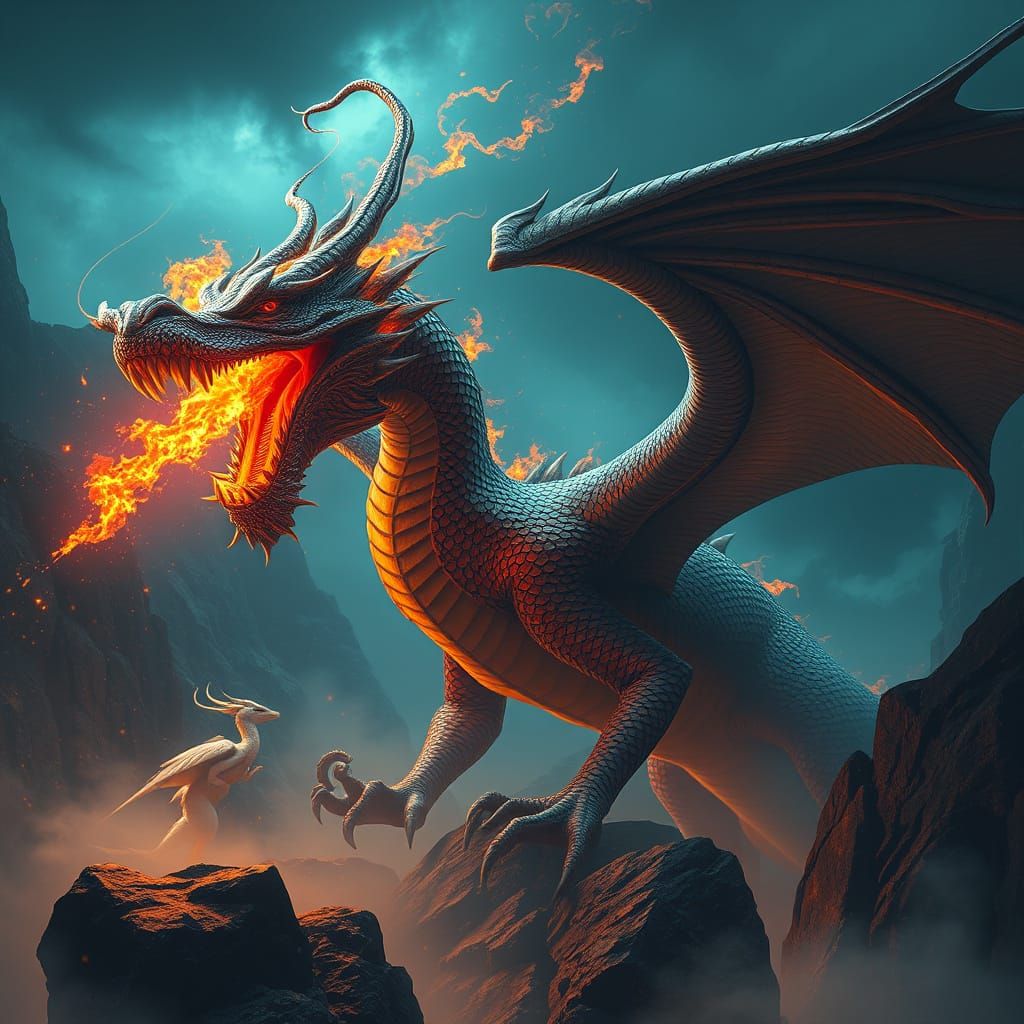 Beautiful Dragon 🩵🐲🌈