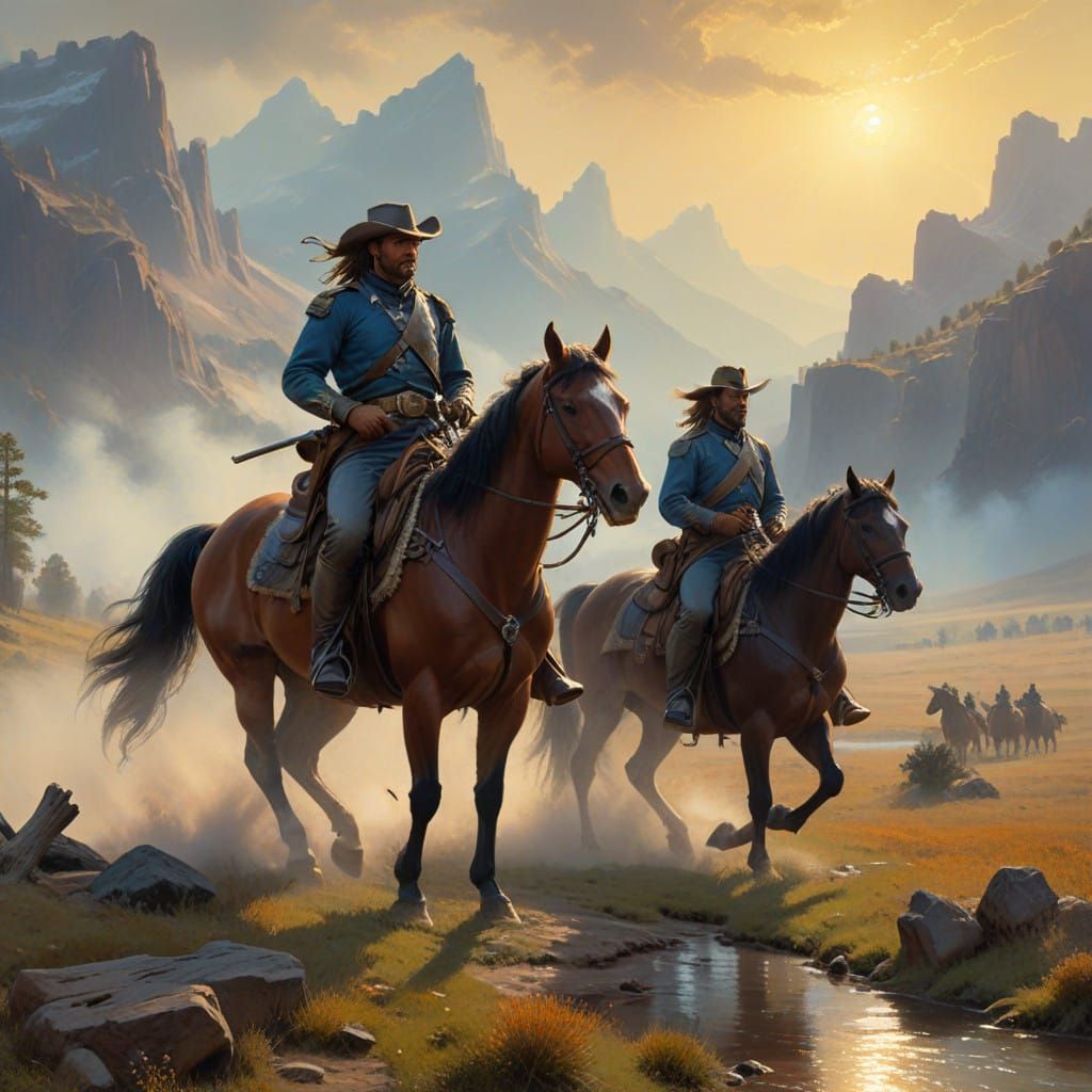Epic Horse Soldiers Ride into Sunset