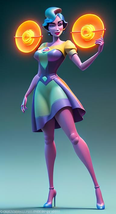 Art Deco Pixar Concept Art in 3D