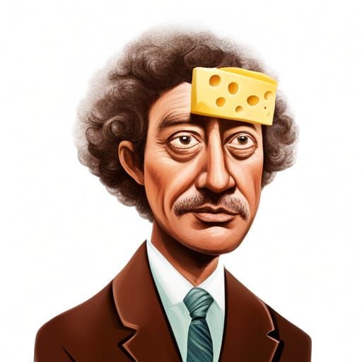 A Man Covered in Cheese