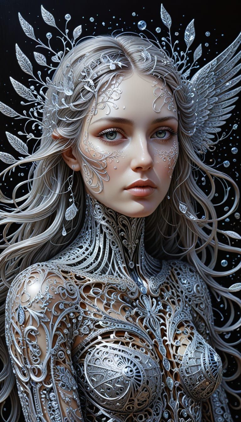 Surreal Angels in a Dreamlike Metaphysical Realm