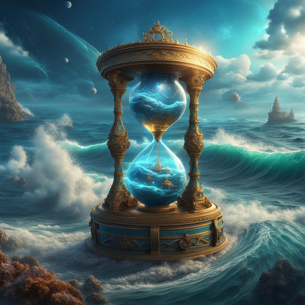 Galactic Angelic Hourglass on Exquisite Ocean