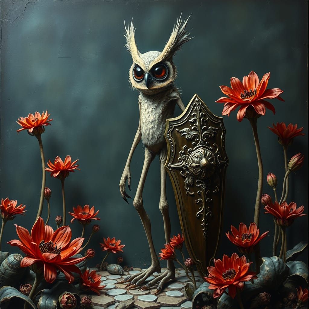 Ethereal Alien World in Moebius-Inspired Oil Paint