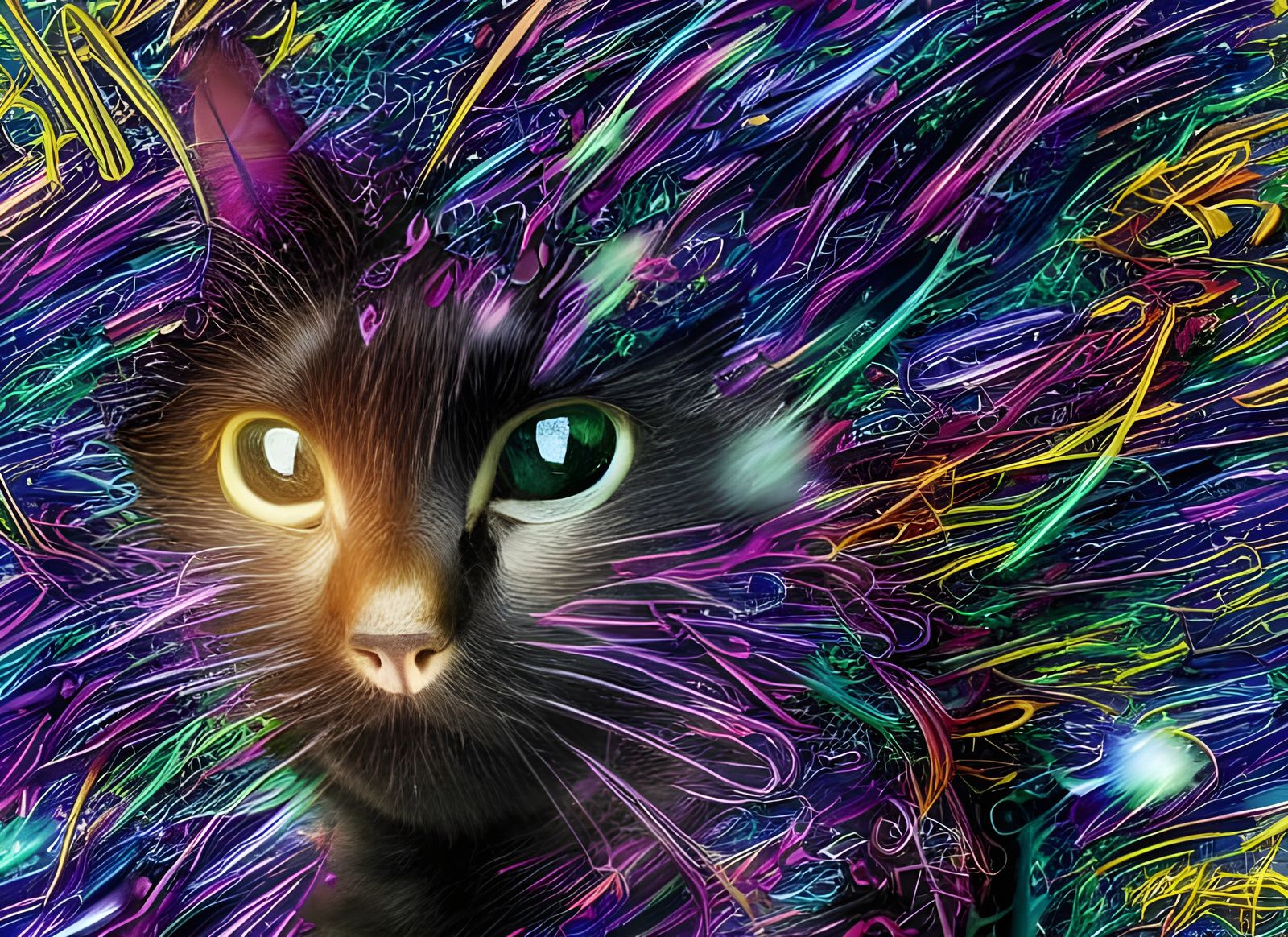 Finest Black Cat Portrait by Miki Asai