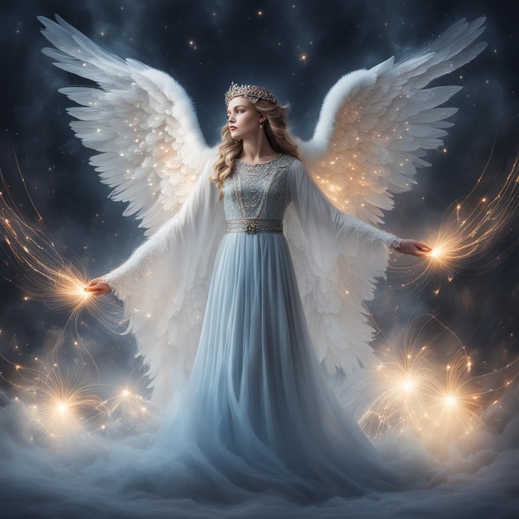 Ethereal Angel Singing in Long Exposure