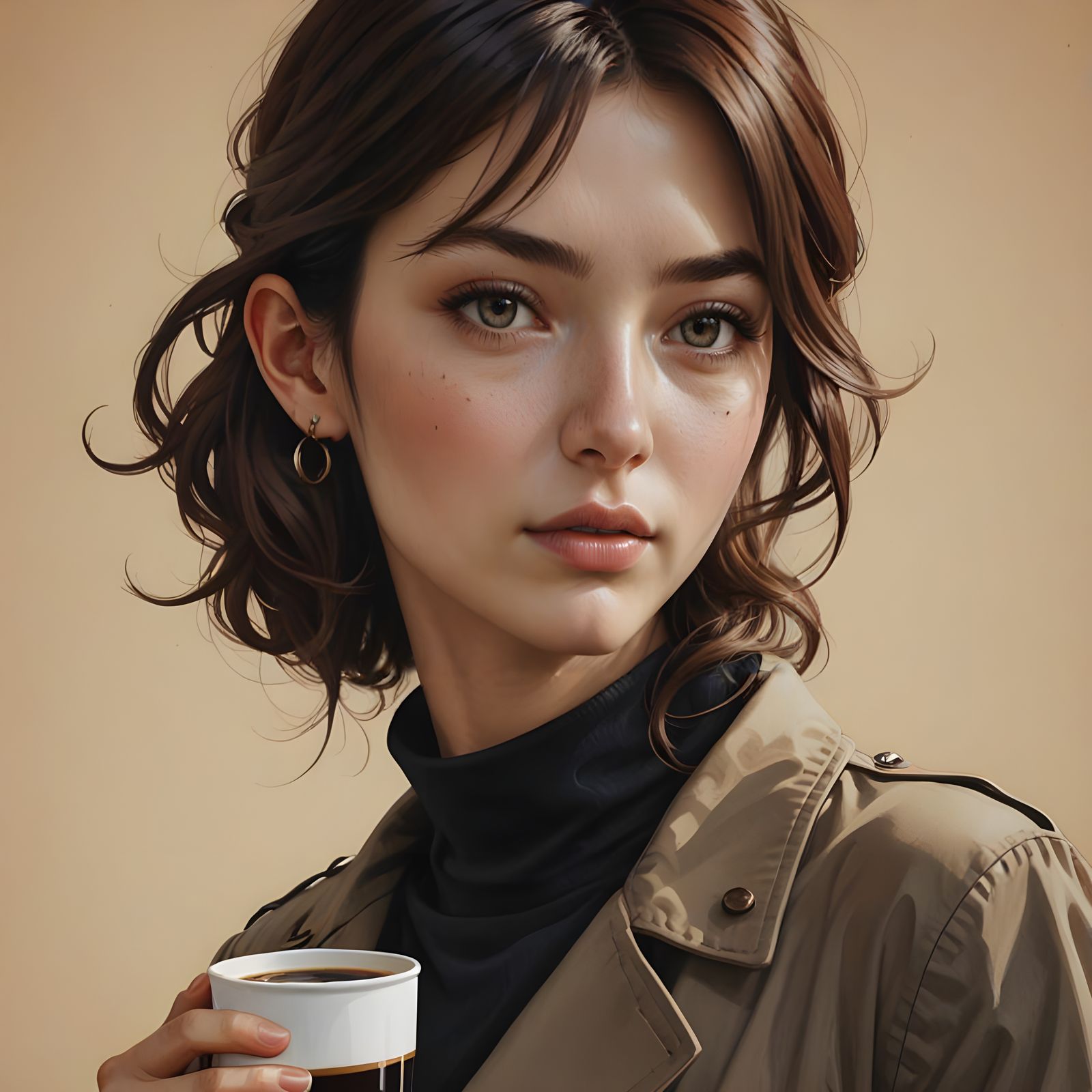 Endless Black Coffee in a Mysterious Vortex