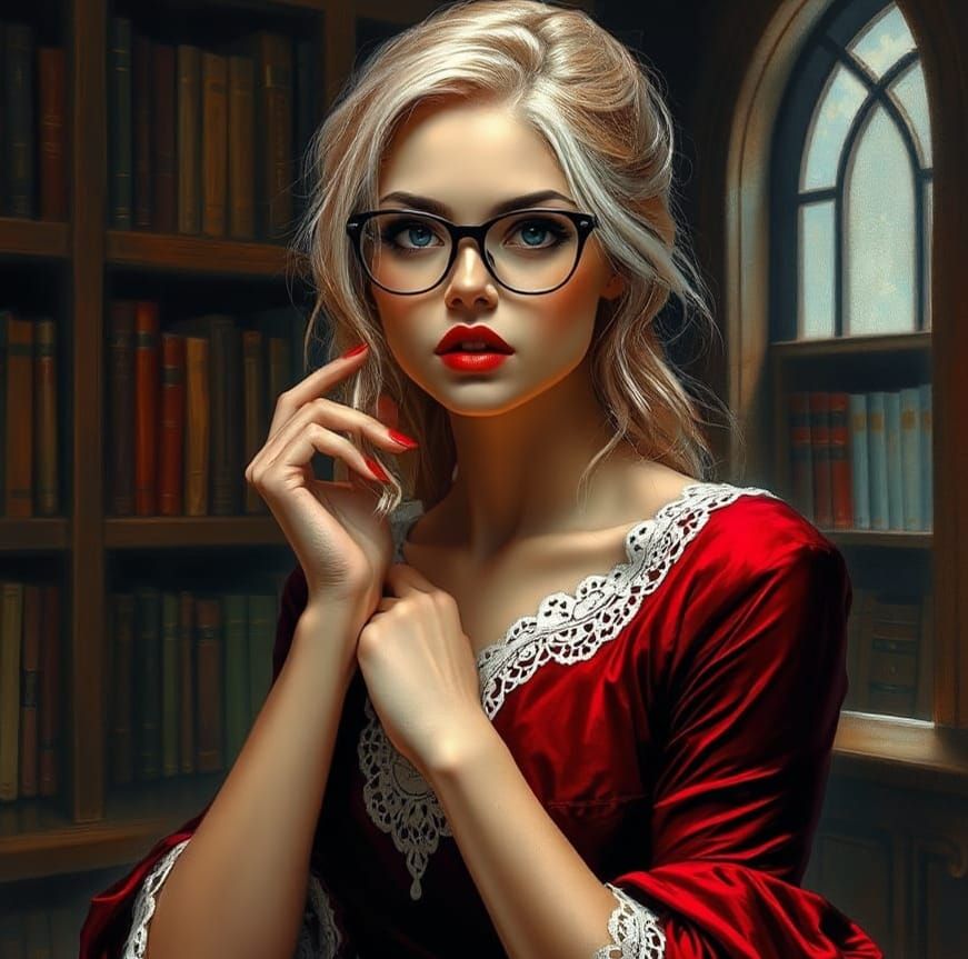 A stuning woman, blond hair