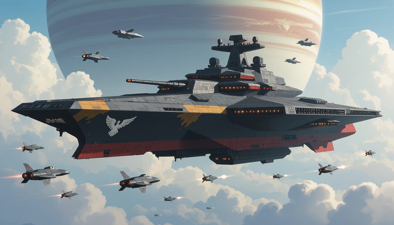 Colossal Supercarrier in Orbit: UNSC Spirits of Terra