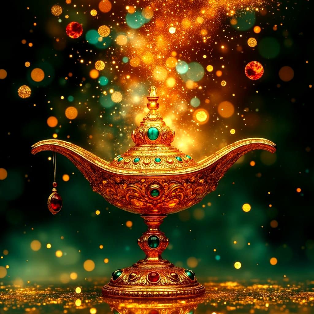 Magical Lamp Unleashes a Colorful Tornado