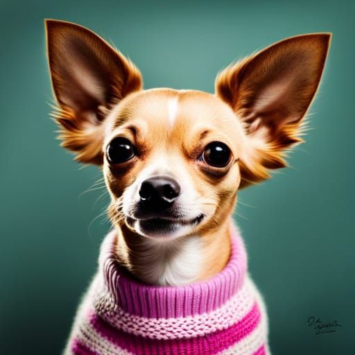 Chihuahua in Sweater: Professional Pet Photography