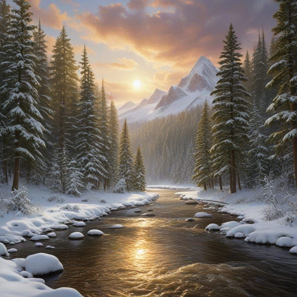 Winter Wonderland in Photorealistic Splendor