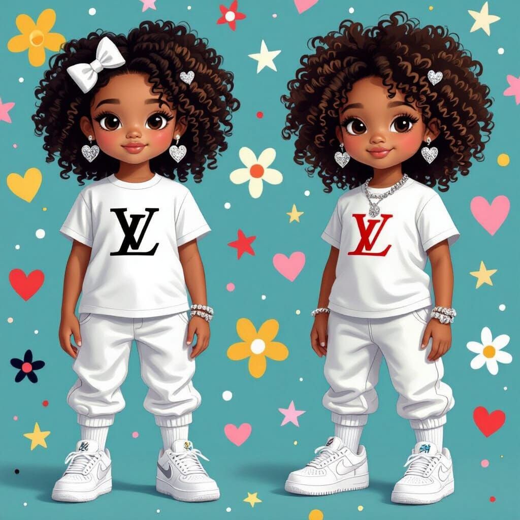 Girl in Designer Outfit, Pop Art Style