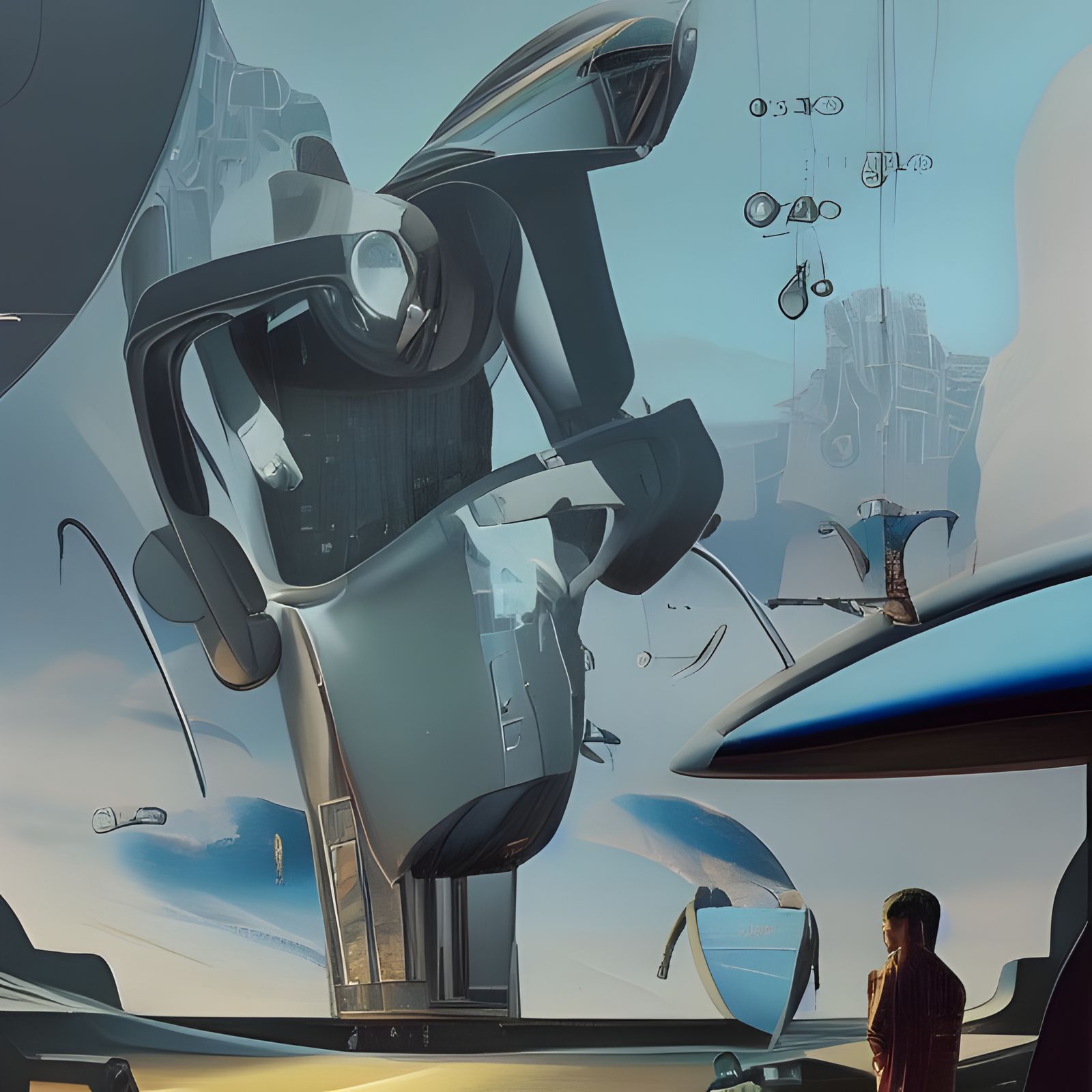 Surreal Sci-Fi Fusion of Biology and Technology