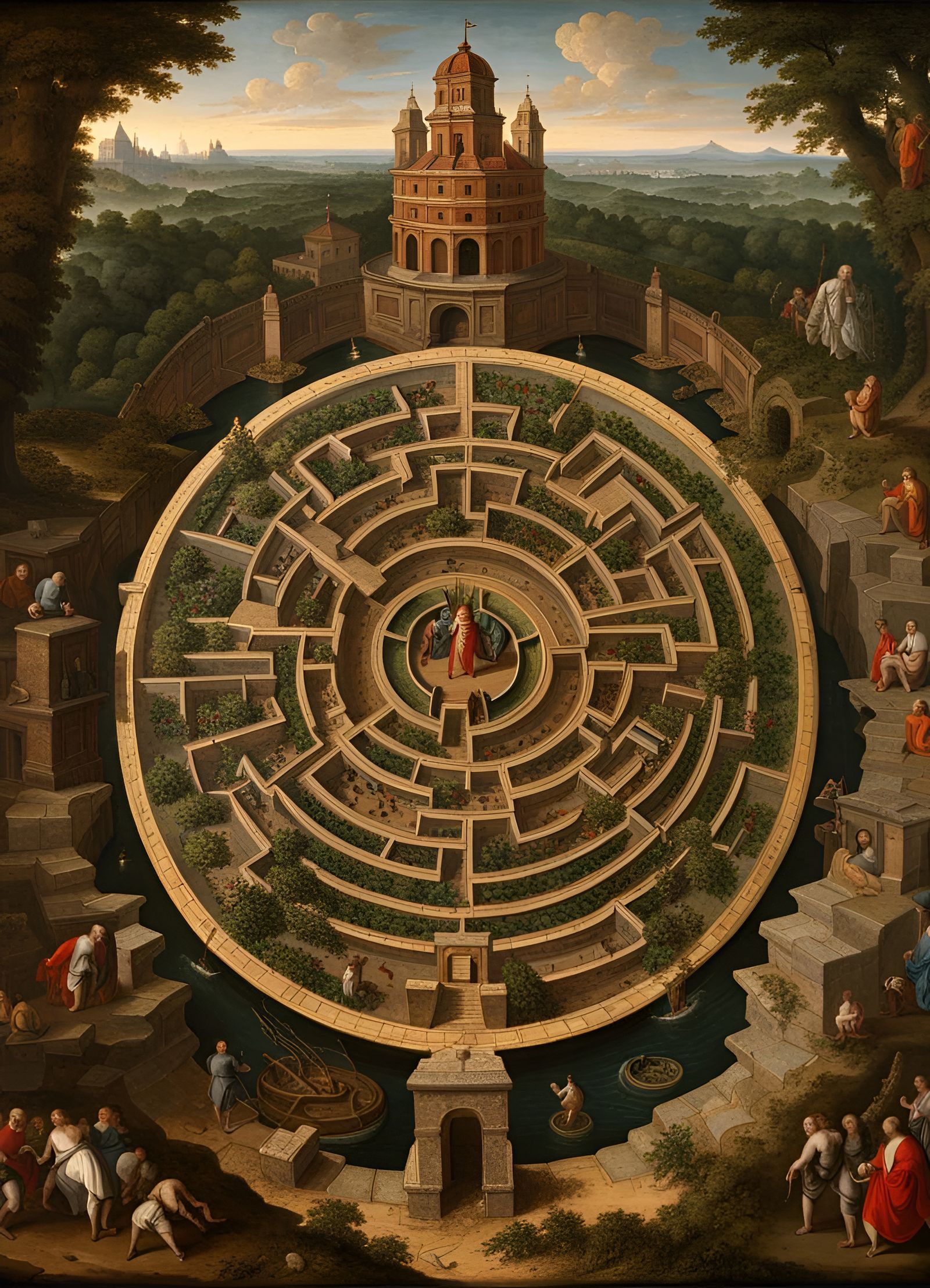 "Das Labyrinth der Welt und das Paradies des Herzens" von Johan Amos Comenius, 1632.