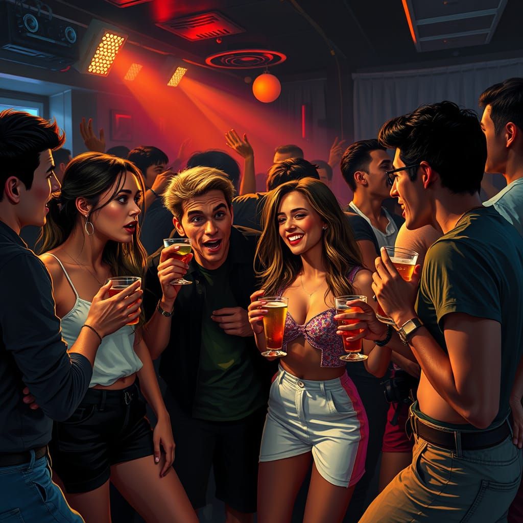 Youthful Rivalry Ignites in a Vibrant Party Scene