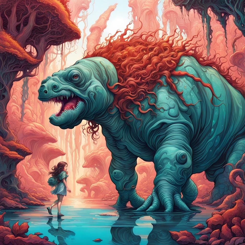 Microverse Explorer Confronts Giant Tardigrade