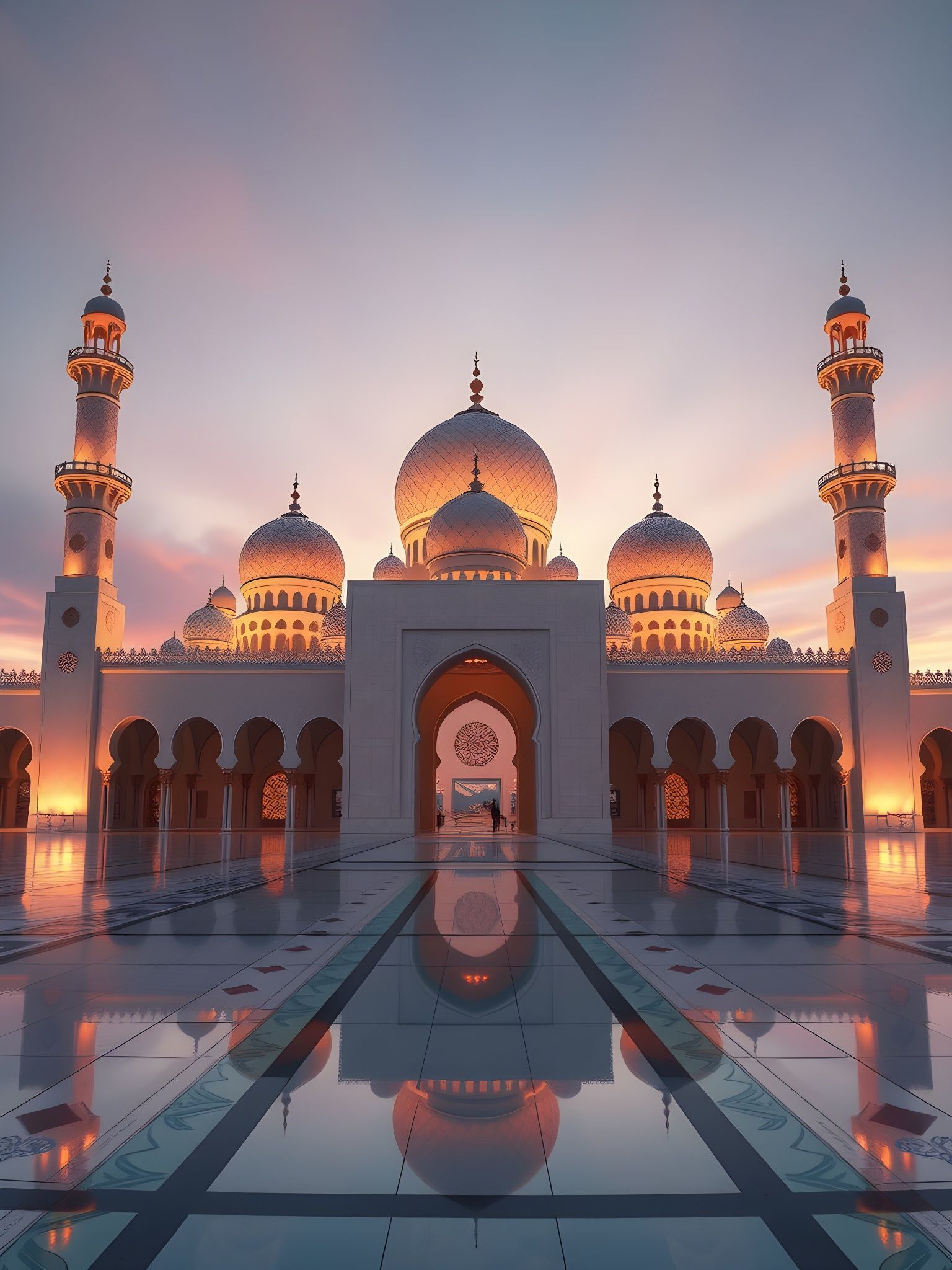 Morganite Mosque: Elegant Architectural Gemstone Design