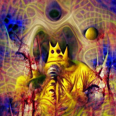 Eerie King in Yellow Digital Painting