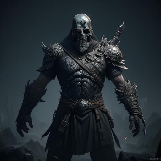 Epic God of Death in 3D Game Style