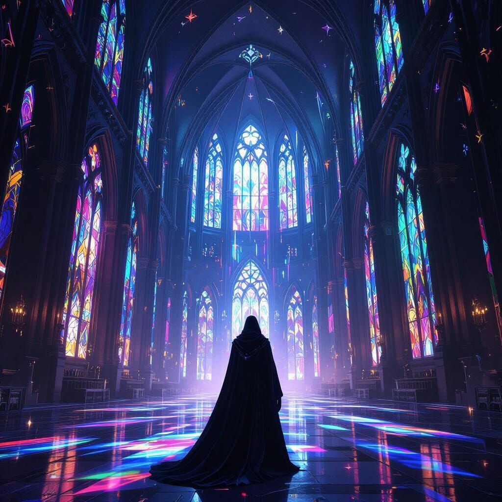 Gothic Cathedral Meets Alien Worlds in Ethereal Light