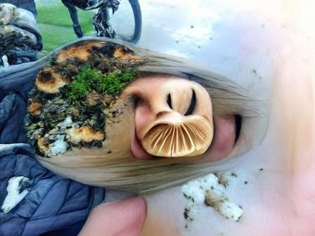 Mushroom with Human Face: A Surreal Portrait