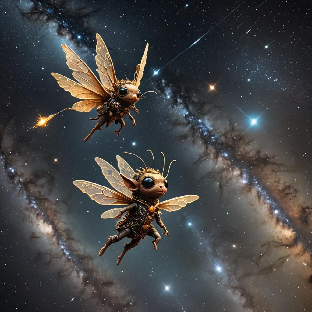 Ornate Fairy Flies Through Milky Way