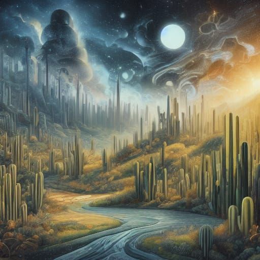 Cactus People in a Cactus Forest Realm
