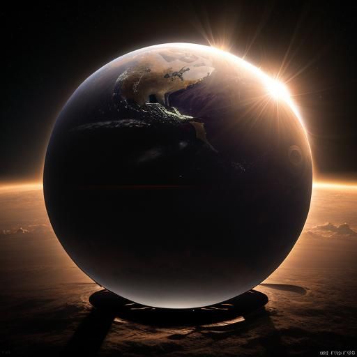 Spectacular Total Solar Eclipse Seen from Space