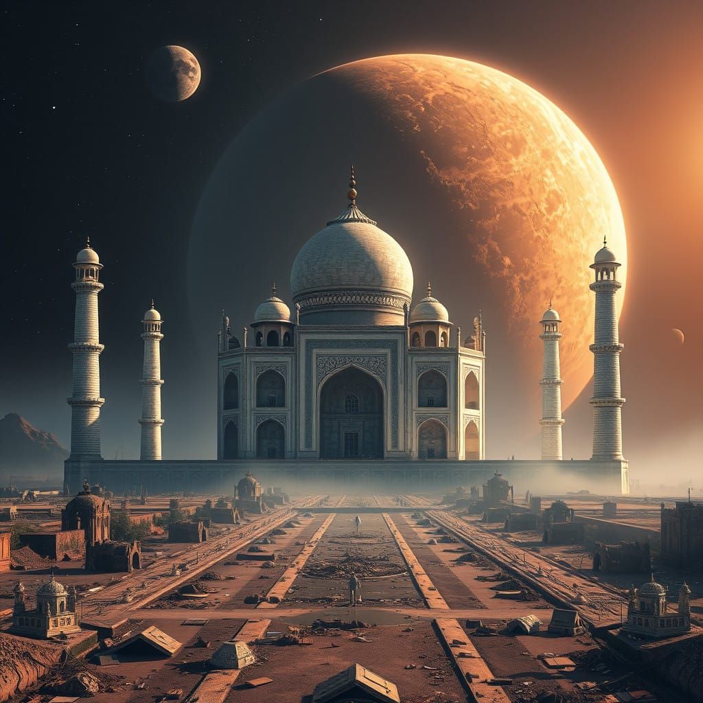 Taj Mahal on a Wrecked Alien Planet