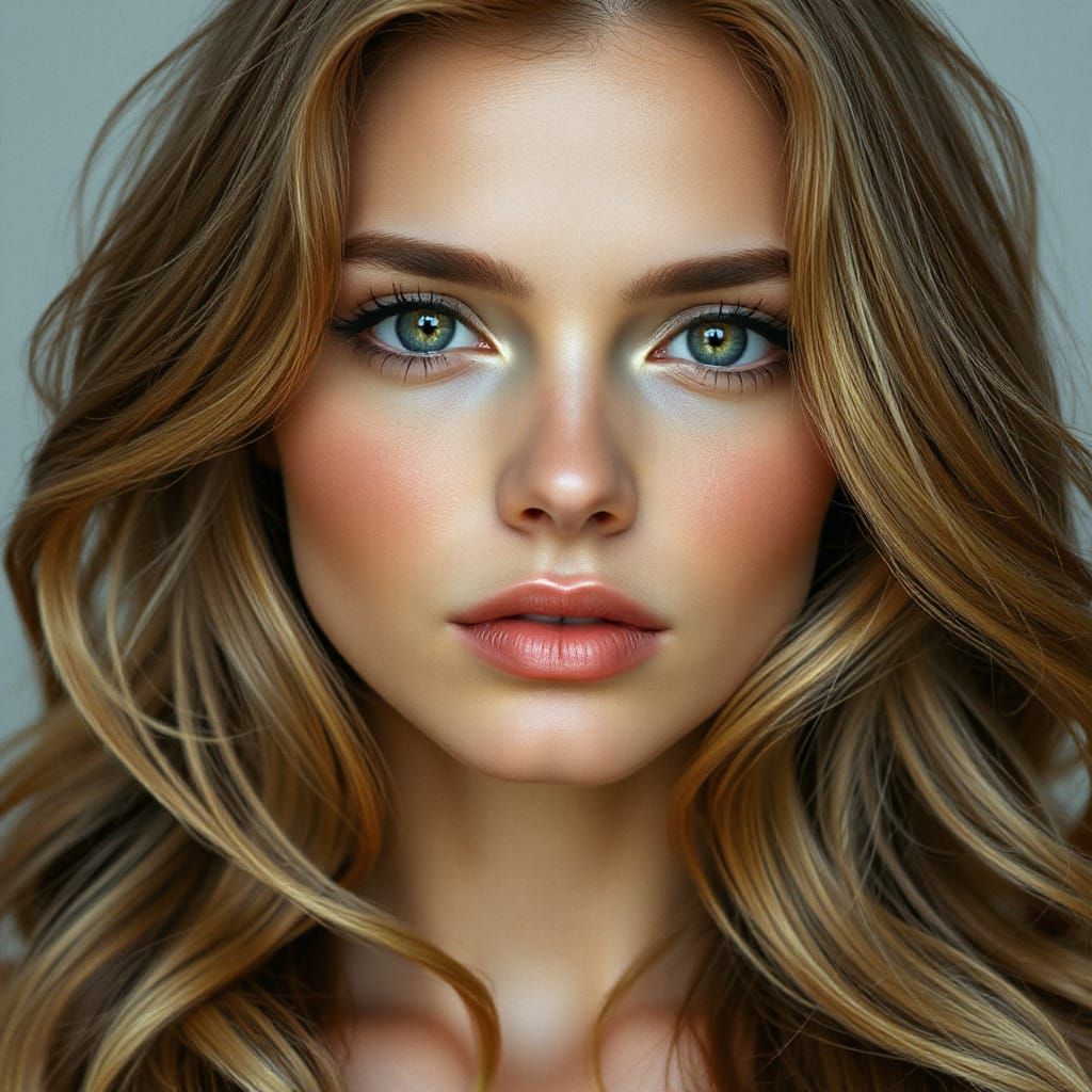 Stunningly Beautiful Woman in Hyperrealistic Portraiture