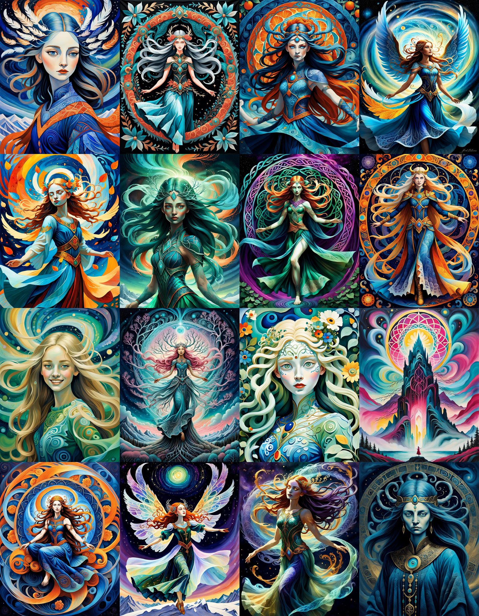 Lofn: Norse Goddess in Abstract Art