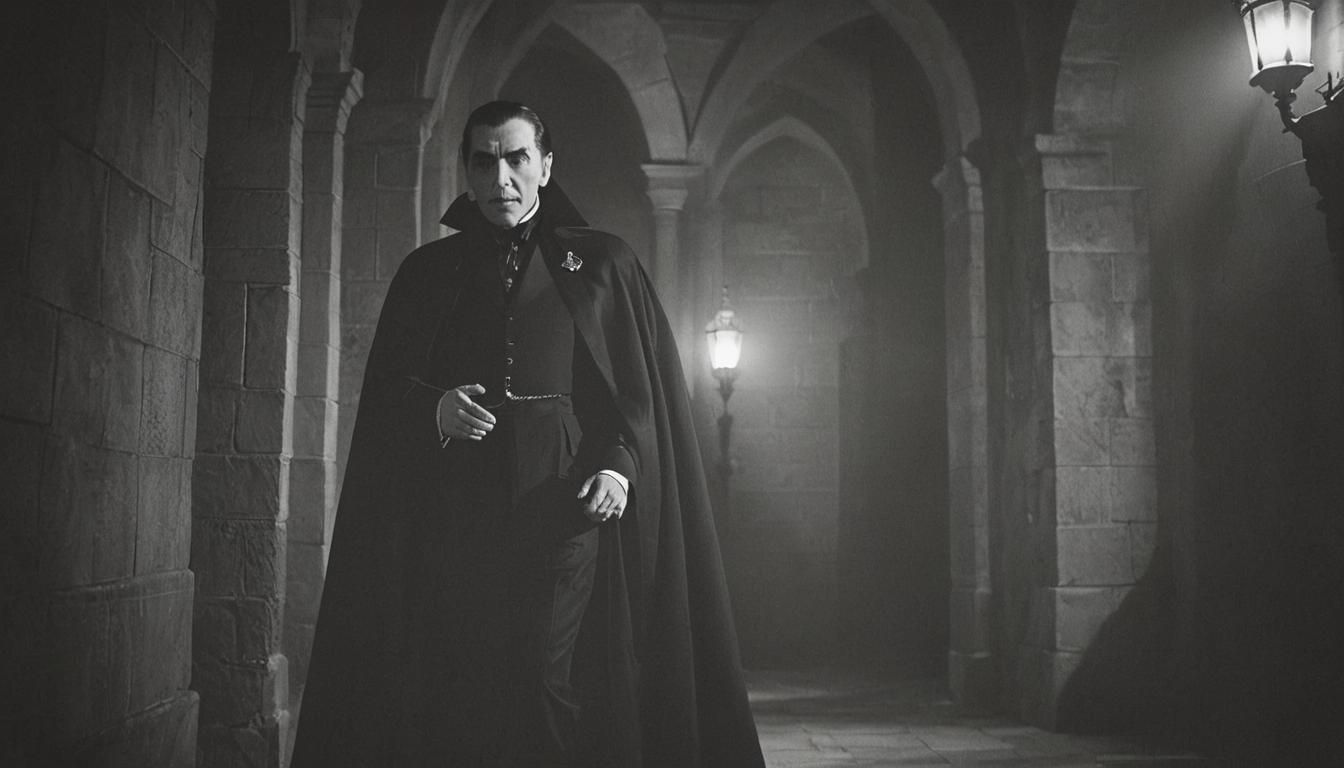 Bela Lugosi as Dracula in Film Noir Style
