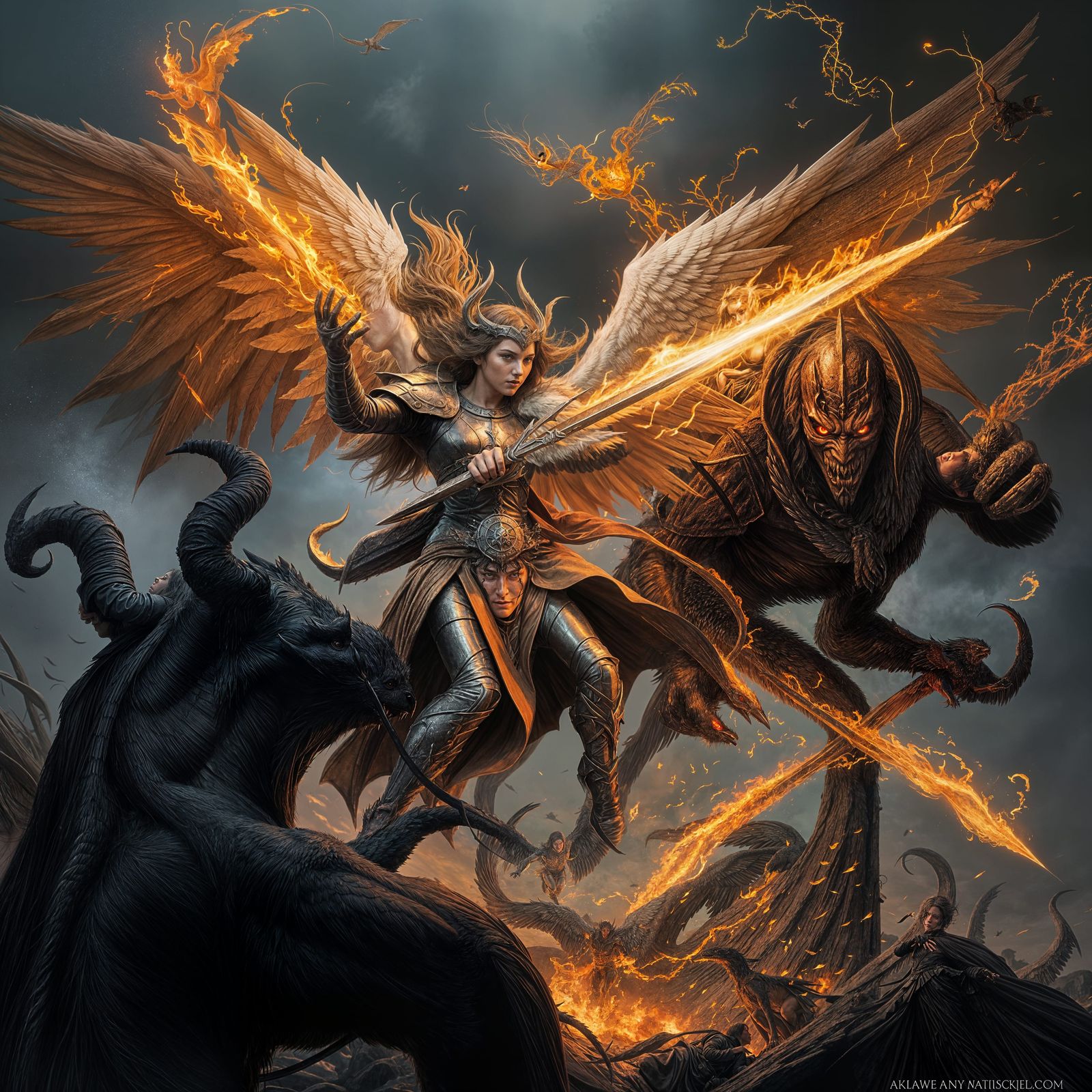 Epic Fantasy Angels Clash with Demons in a Dark, Gritty Real...
