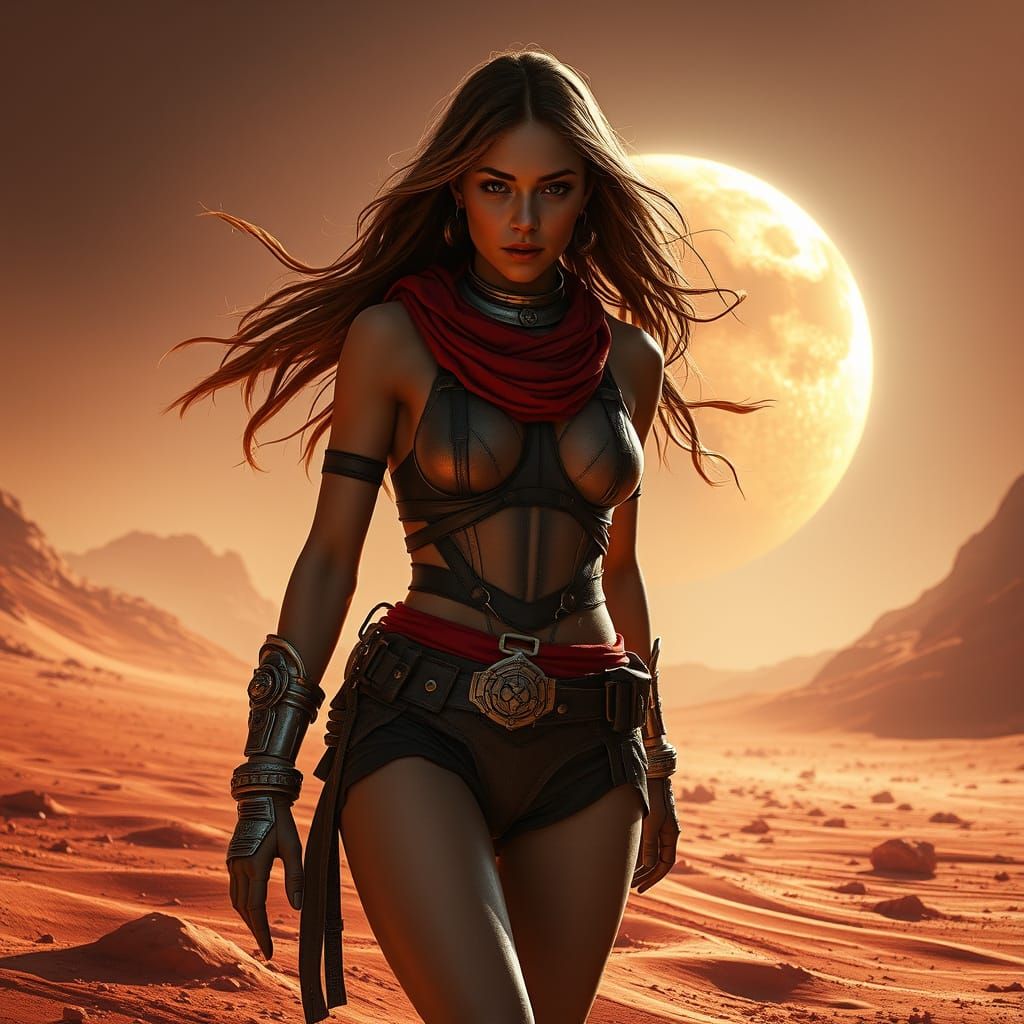 Red Planet Siren in Leather Space Suit