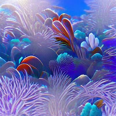 Vibrant Coral Reef with Sea Anemones