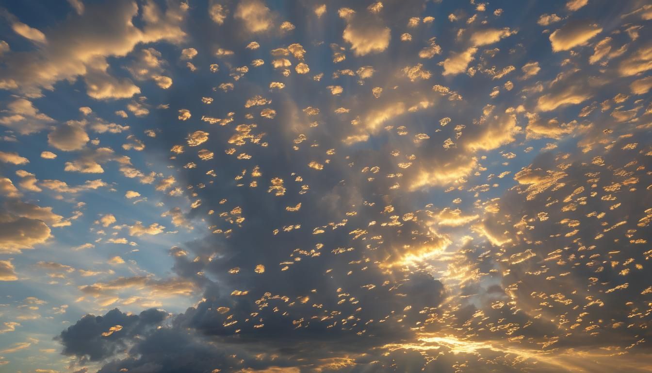 Golden Hour Scene with Divine Light